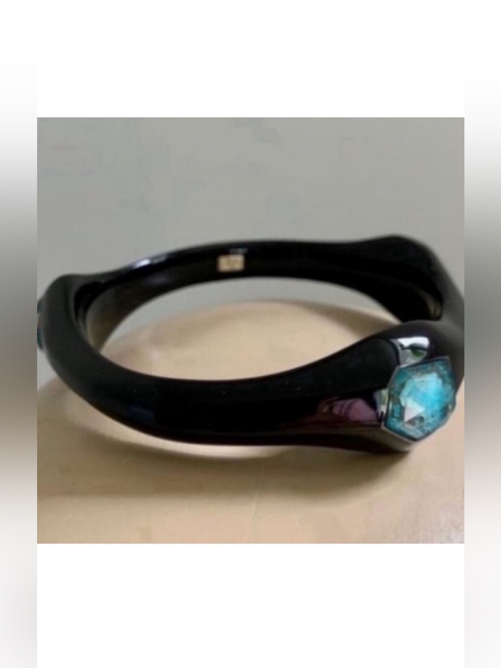 IPPOLITA | Bangle | Black Lacquer Bangle with Sterling Bezel Stones